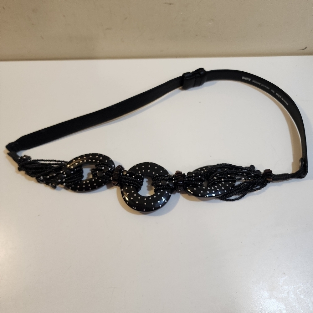 Chico's Women's Black  leather Belt
